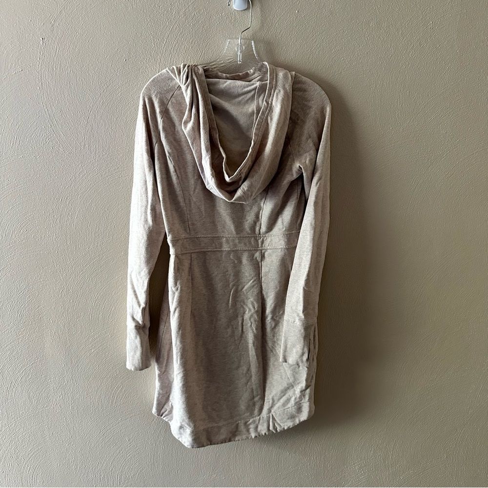 Athleta Cooldown Cream Hooded Sweatshirt Dress Size Small - Picture 7 of 10